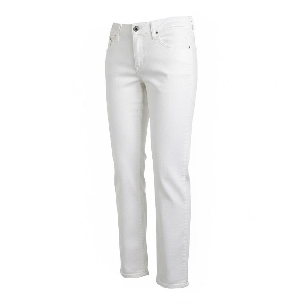 Garnet Hill Classic 5-Pocket Slim Straight‎ Jeans Sz 2 (29x30") White #180i